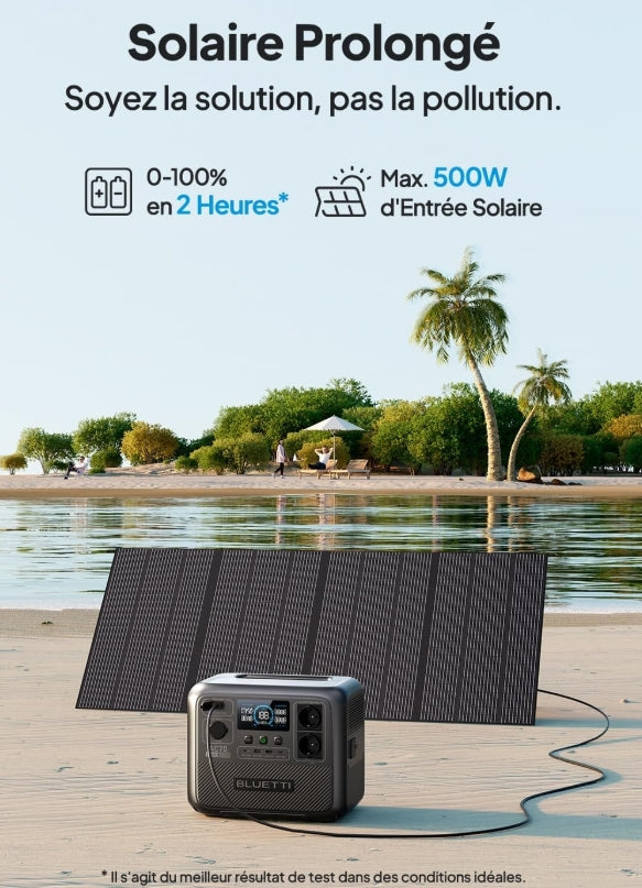 Générateur Solaire Voyage Bluetti 1000W